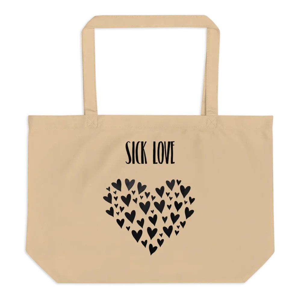Dark Heart Organic Tote Bag product image (2)
