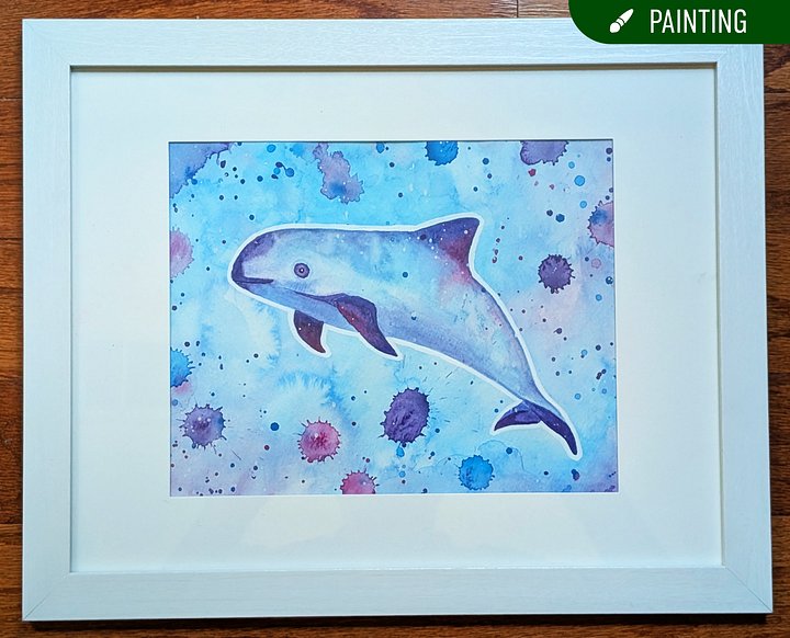Hope in Color: Vaquita Dolphin Watercolor product image (1)