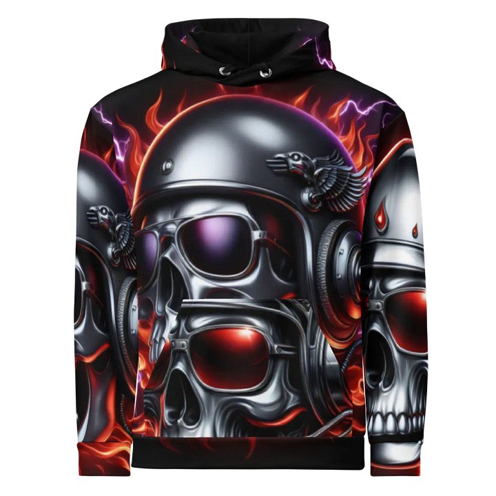 Fury of the Aviator - Unisex Skull Hoodie #53 product image (1)