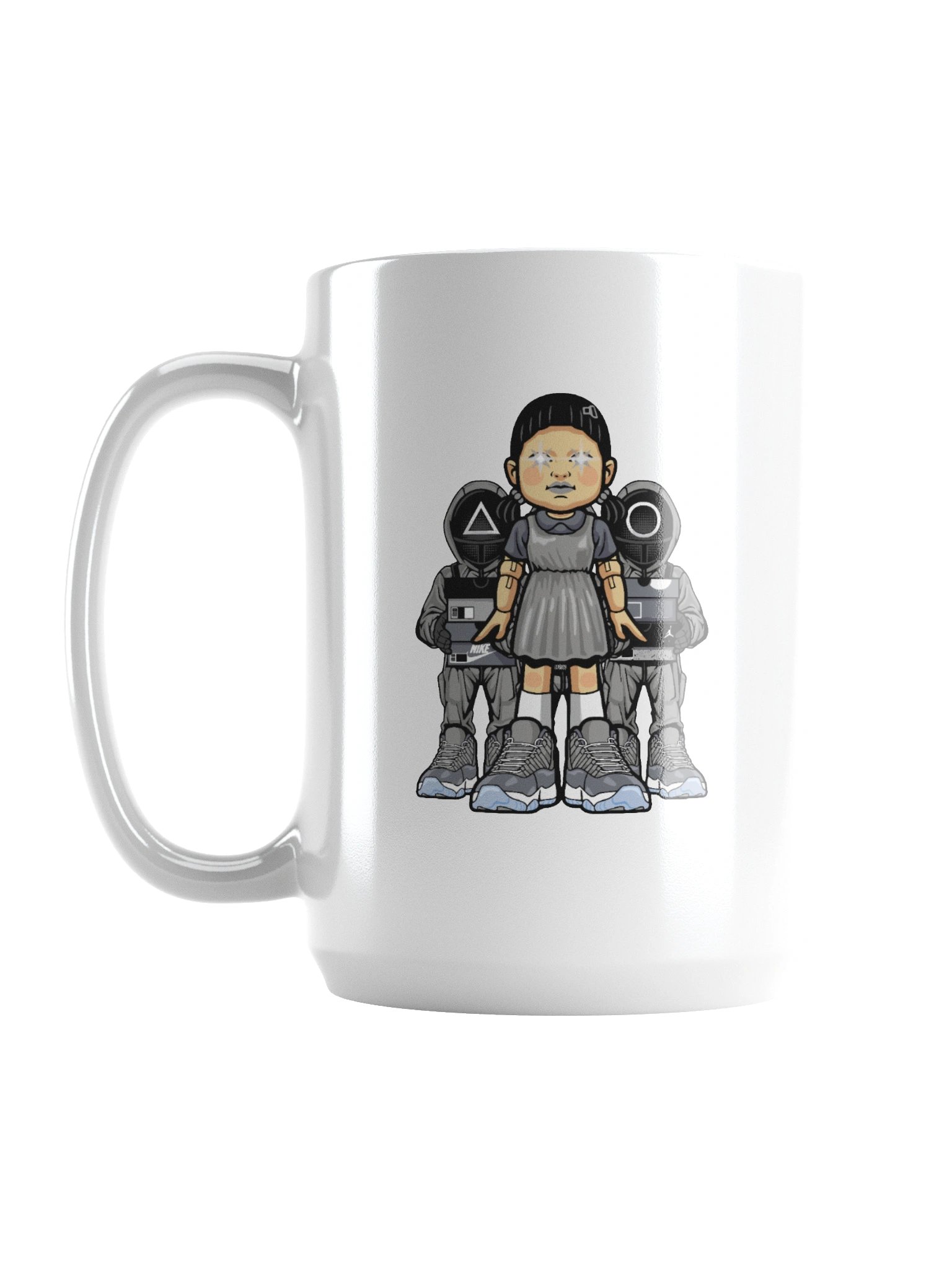 Ceramic Mug – Masked Mystery Modern Graphic Coffee Mug for Daily Use product image (1)