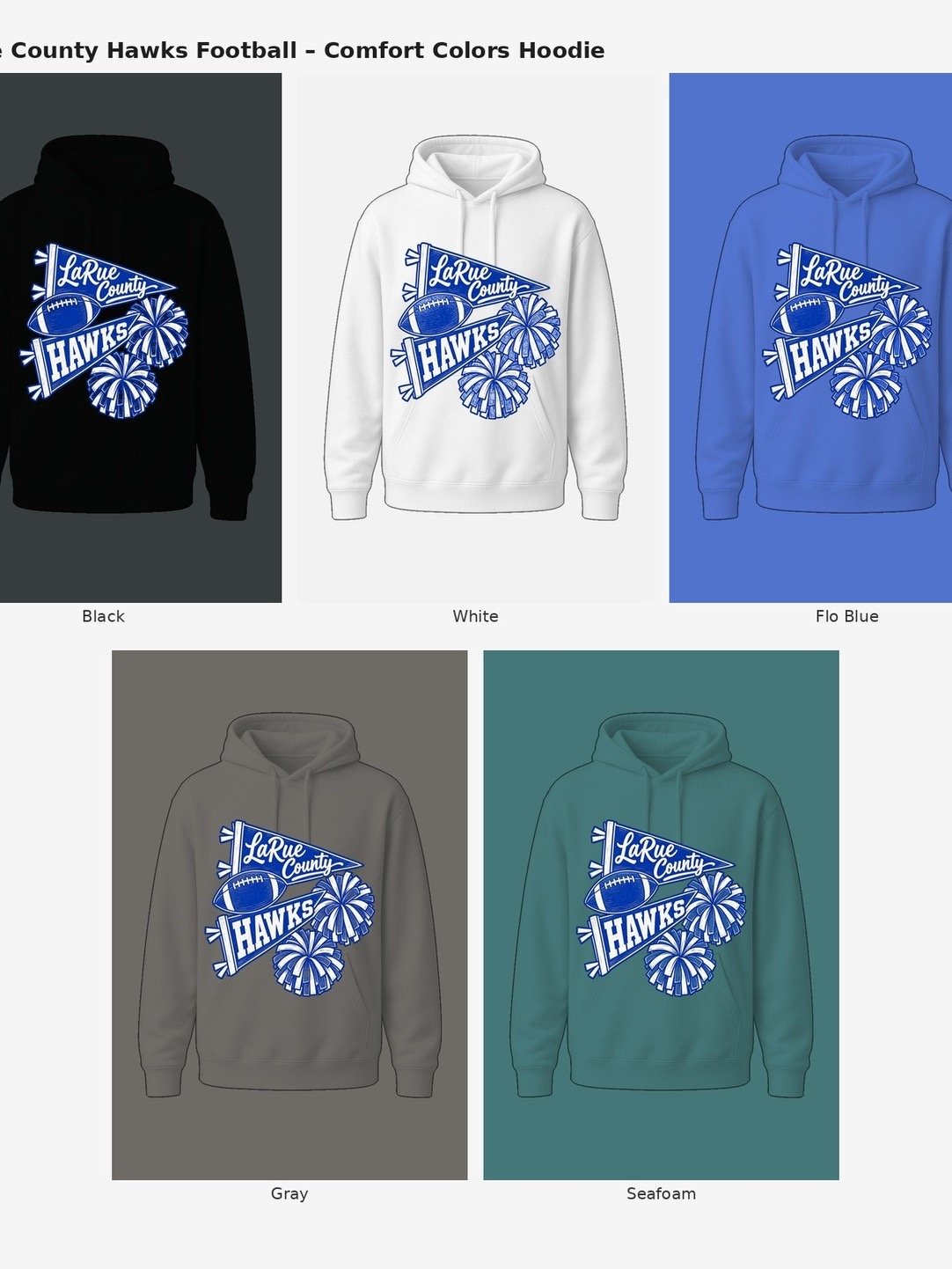 LC Pom Pom Comfort Colors hoodie product image (1)