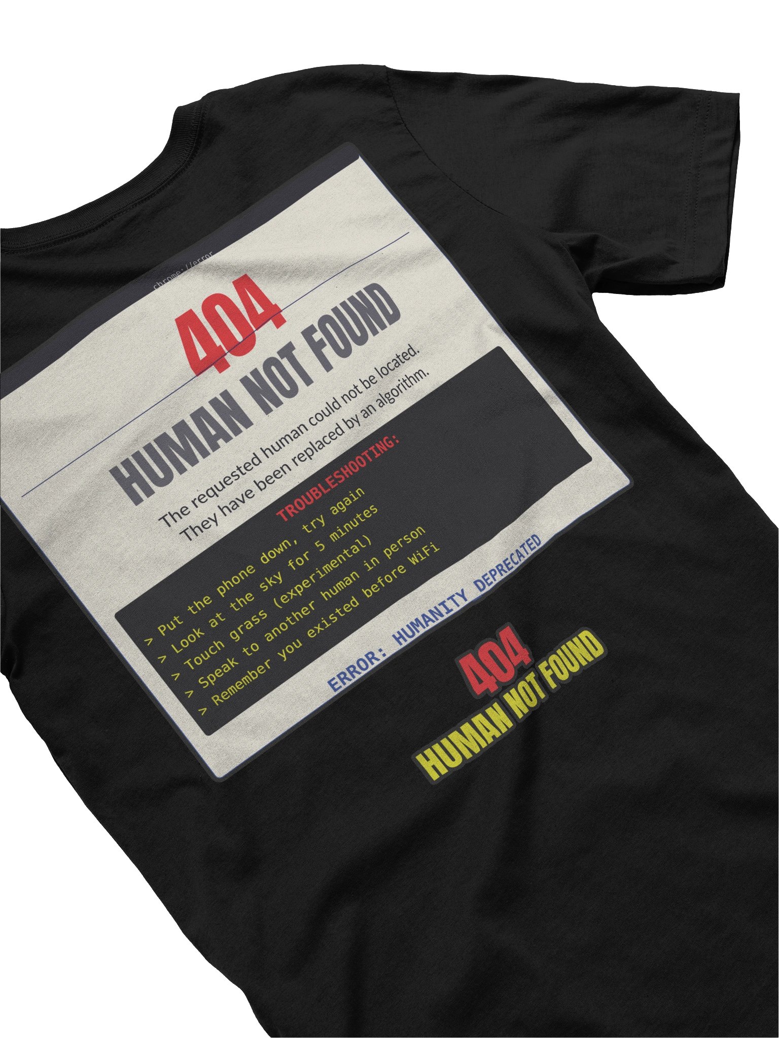 404 Human Not Found Graphic Streetwear Tee product image (4)