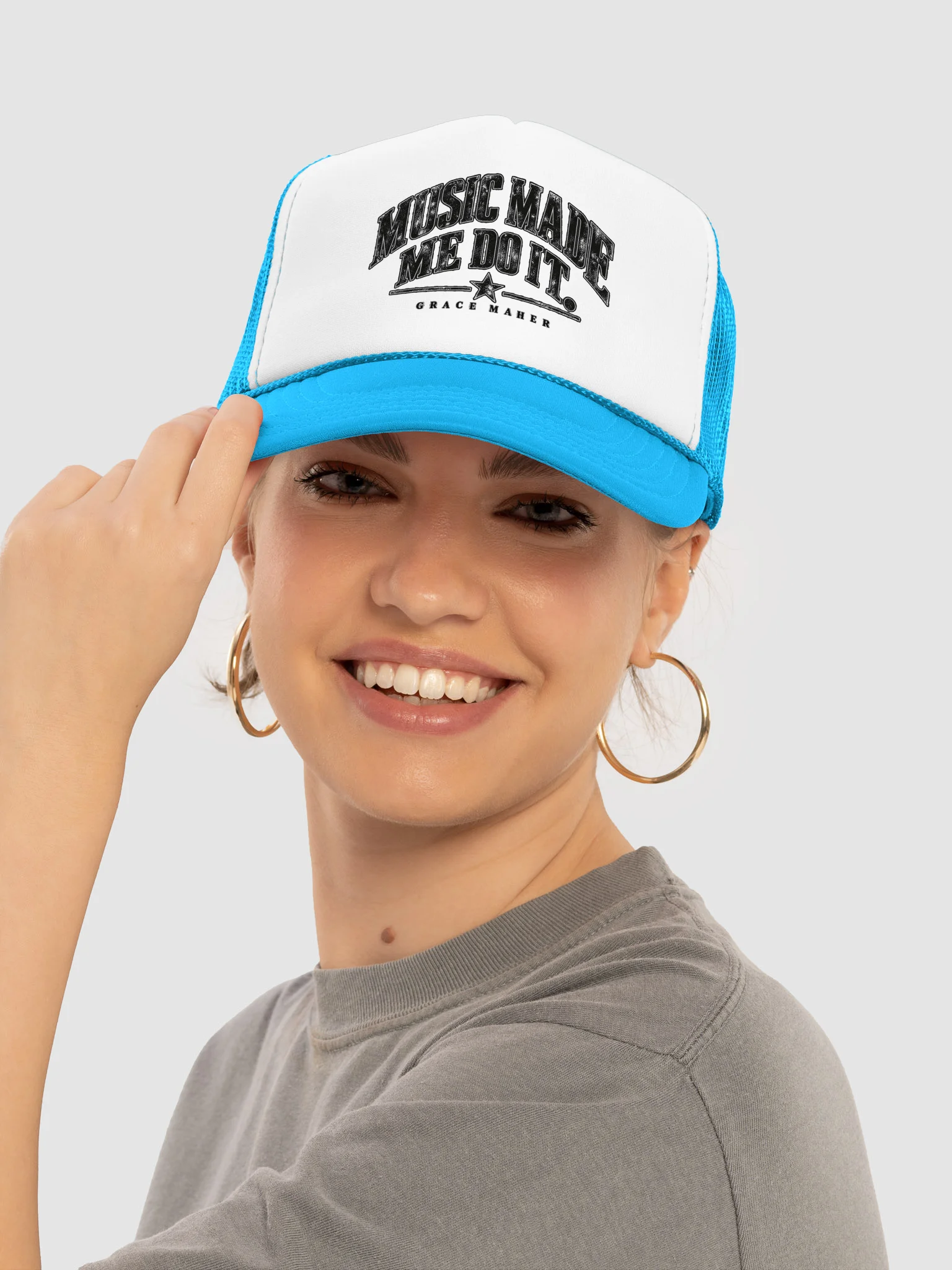 Made Me Do It - Blue trucker product image (5)