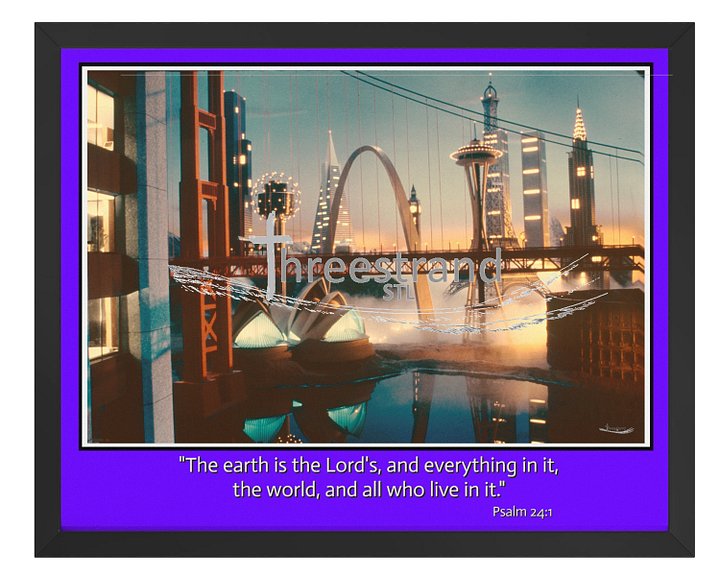 Vibrant Ayous Wood Framed Poster - AQ World in Our View product image (1)