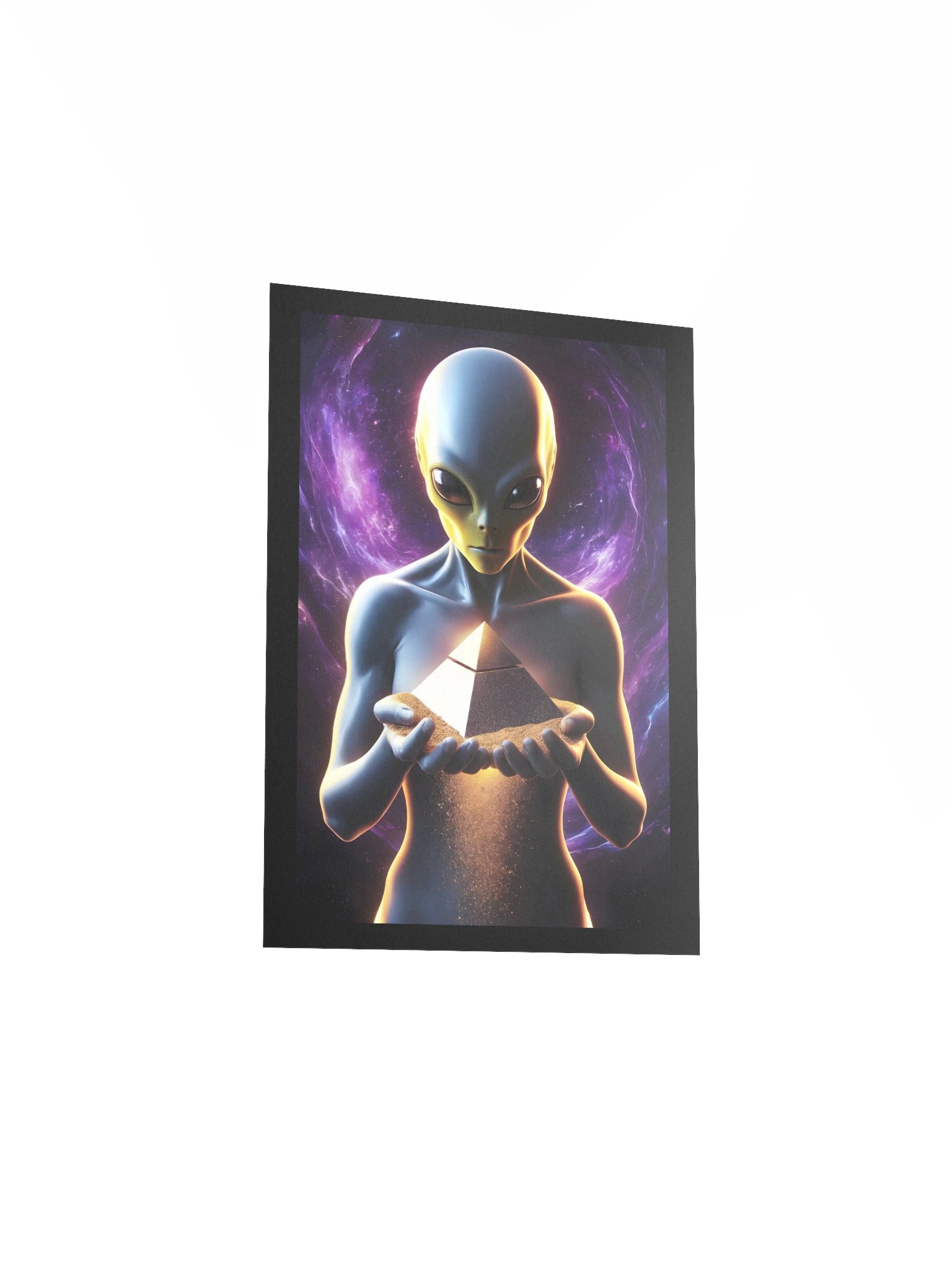 Cosmic Alien Pyramid Poster – Mystical Extraterrestrial Wall Art product image (4)