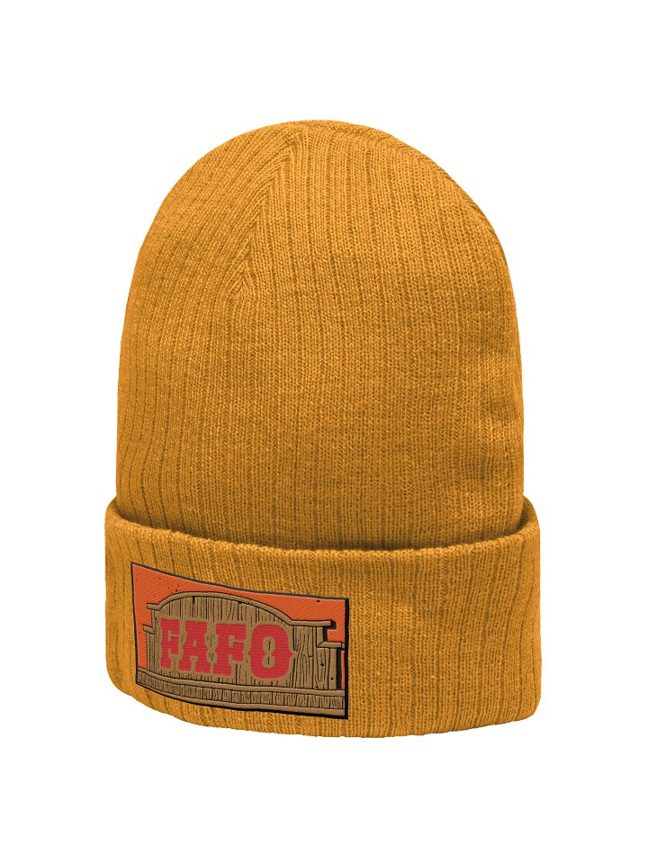 FAFO Ribbed Beanie (Mustard) product image (2)