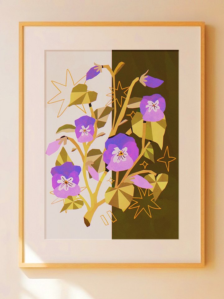 Day to Night Pansy - Print product image (1)