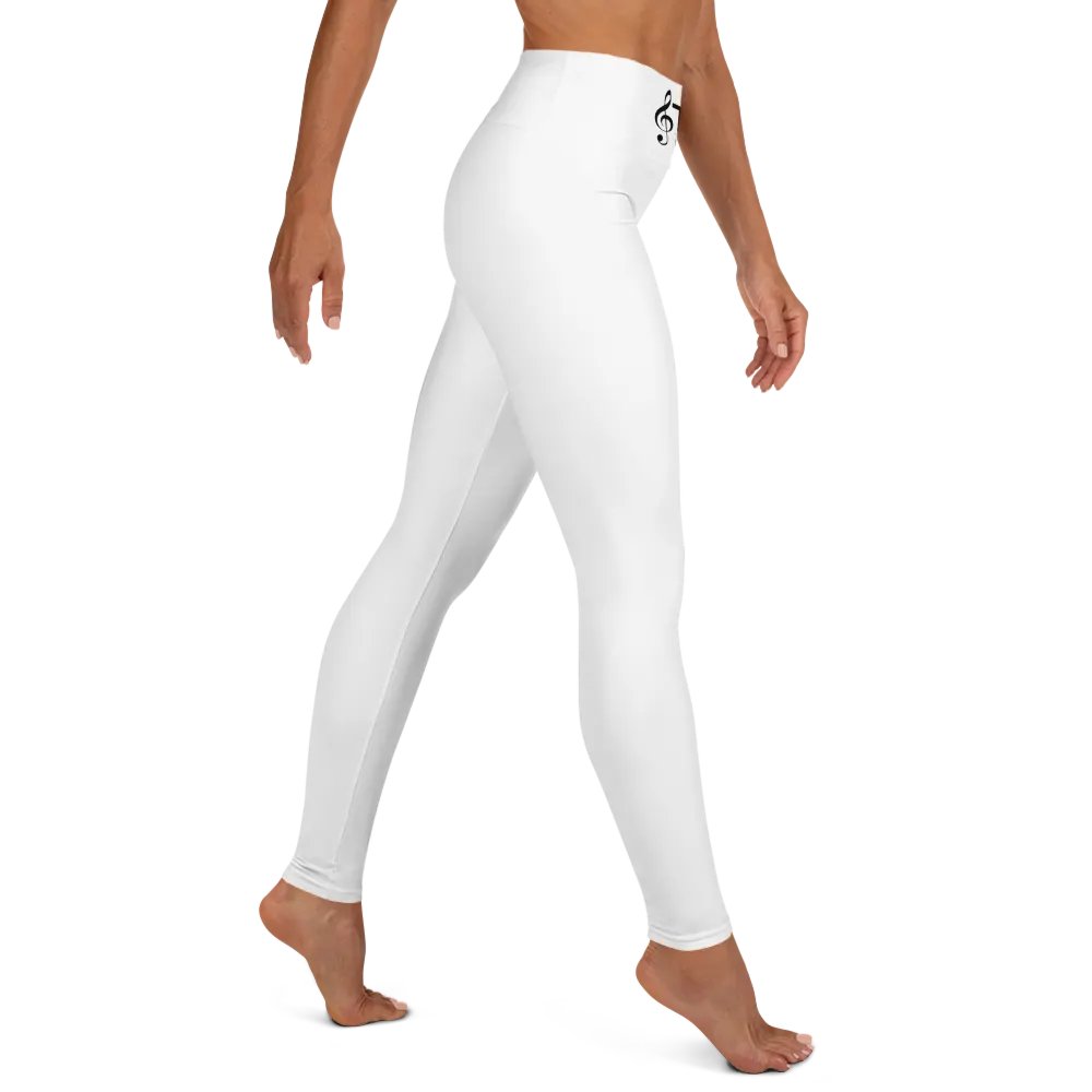 TDS Music Women's White High-Waisted Yoga Leggings product image (6)