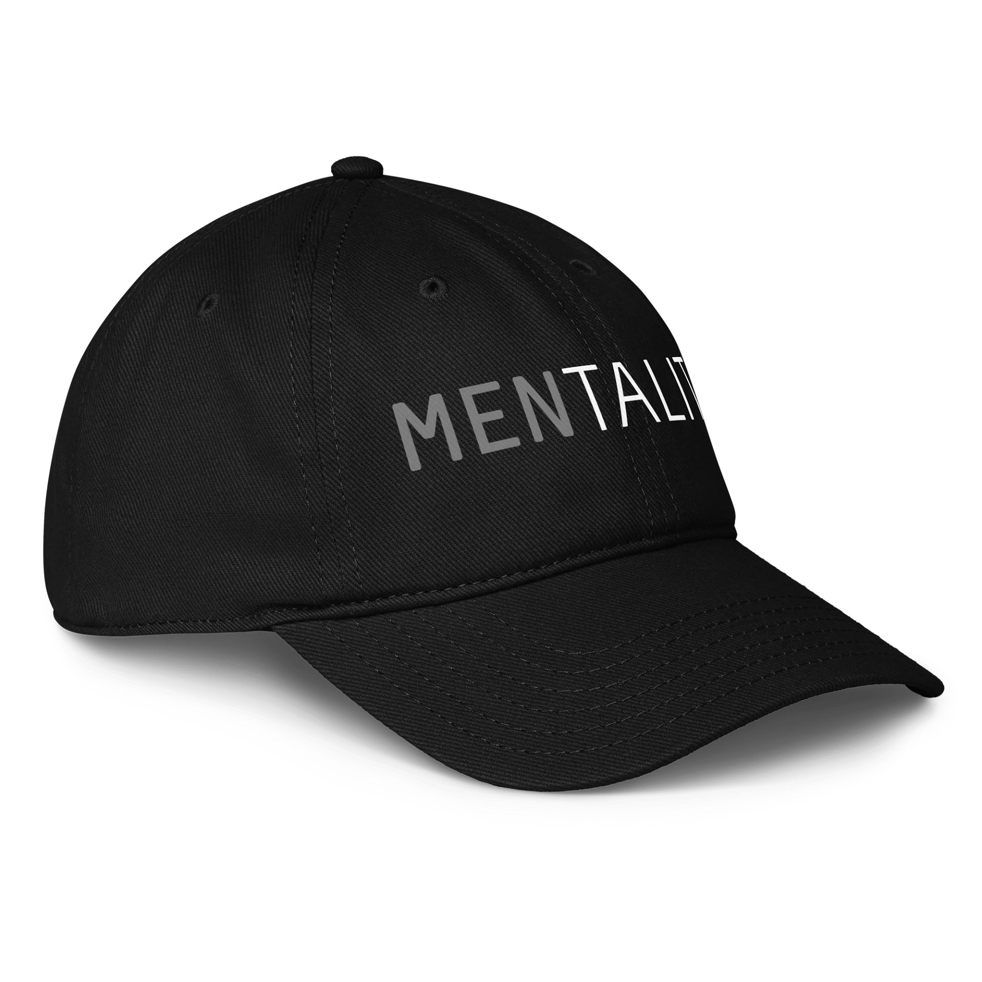 Mentality Dark Greyscale Logo Baseball Cap product image (6)