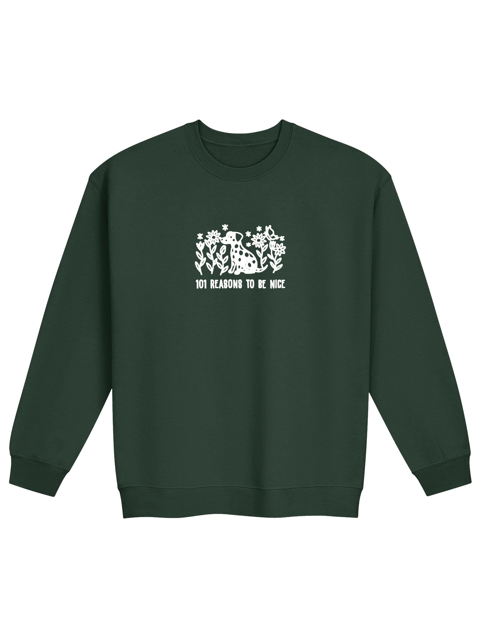 101 Reasons to Be Nice Line Art Sweatshirt (Embroidered) of a Dalmatian product image (4)