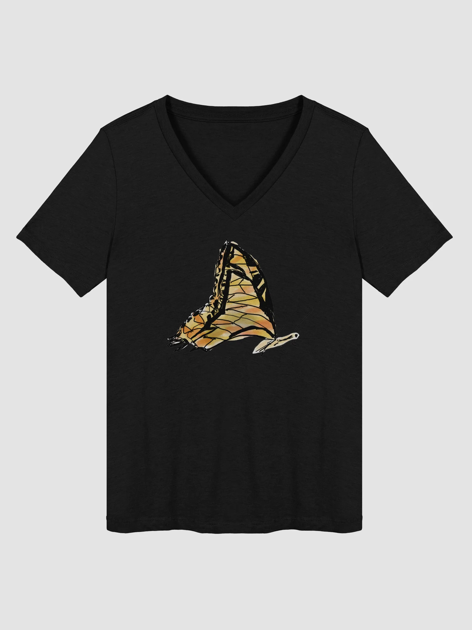 Butterfly Relaxed V-Neck Tee product image (1)