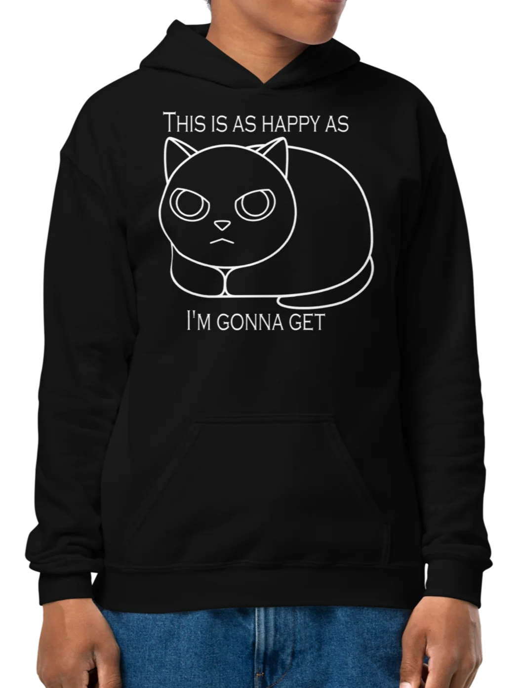 Happy Grumpy Cat - Unisex Youth Hoodie product image (8)
