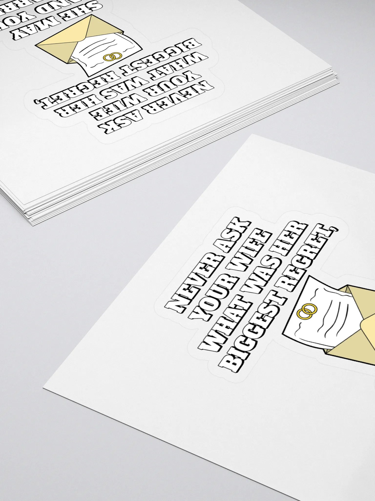 Never Ask Your Wife What Was Her Biggest Regret - Funny Sticker product image (4)