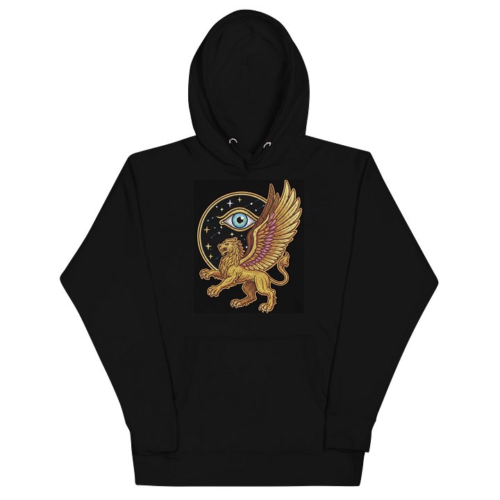 Mythical Griffin Embroidered Patch Hoodie product image (2)