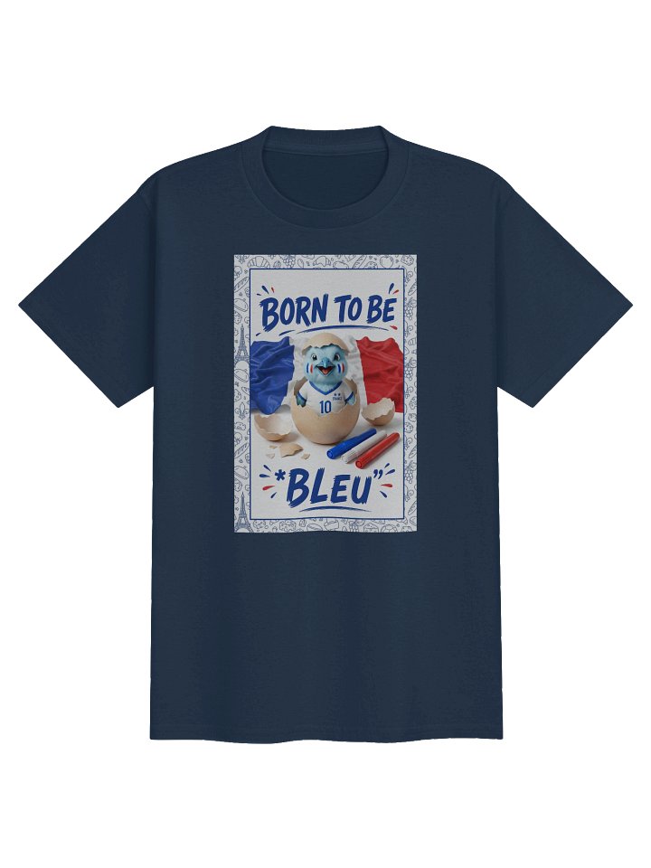 Born to be Bleu Cute French Football Mascot Kids T-Shirt product image (2)