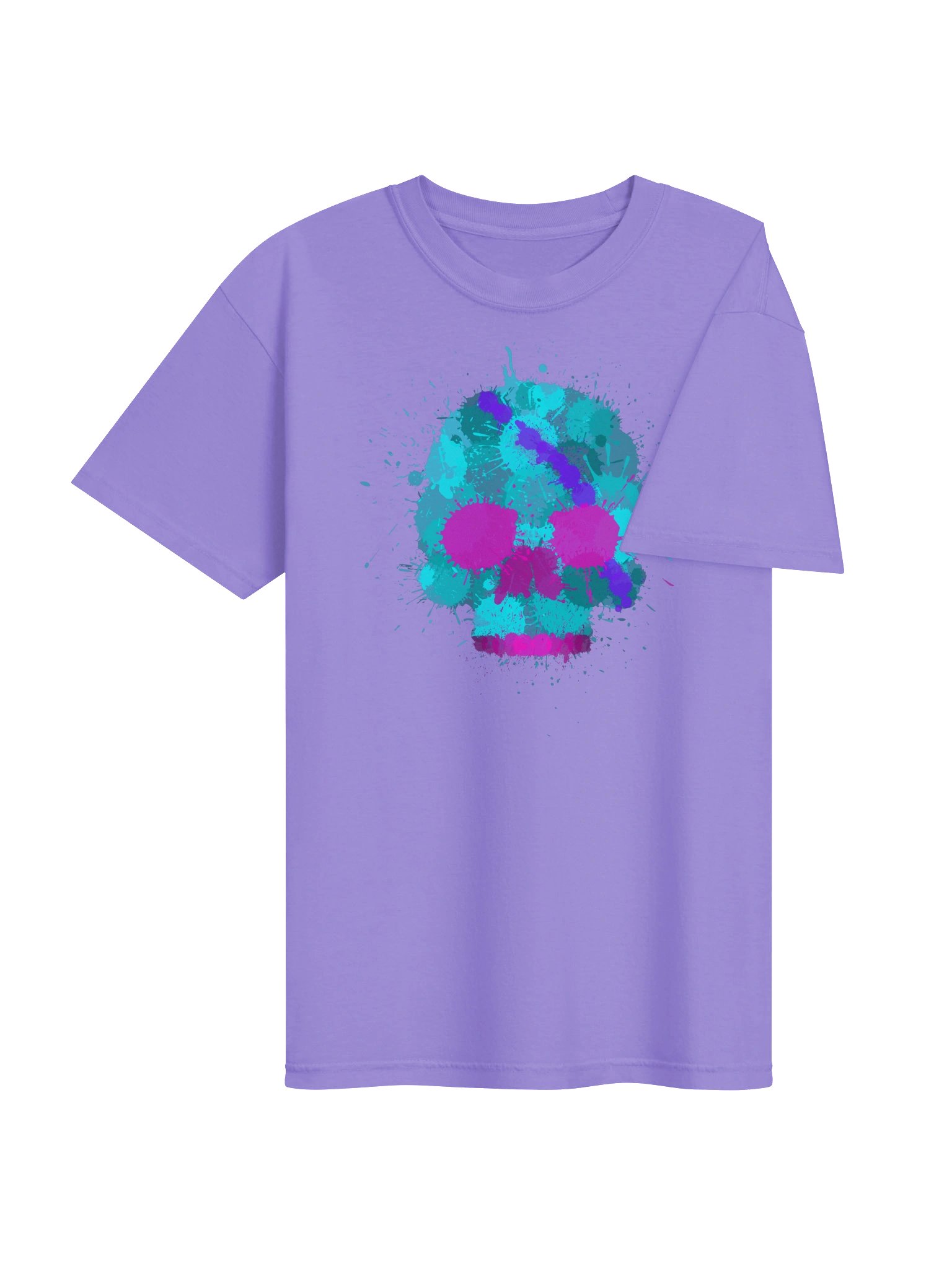 Teal Splatter Skull Tee product image (28)
