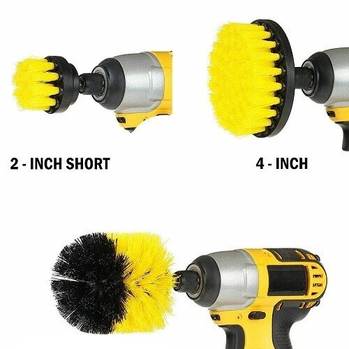 3 Piece Drill Brush Kit Power Scrubber for Tile Grout Shower Tub Wall product image (4)