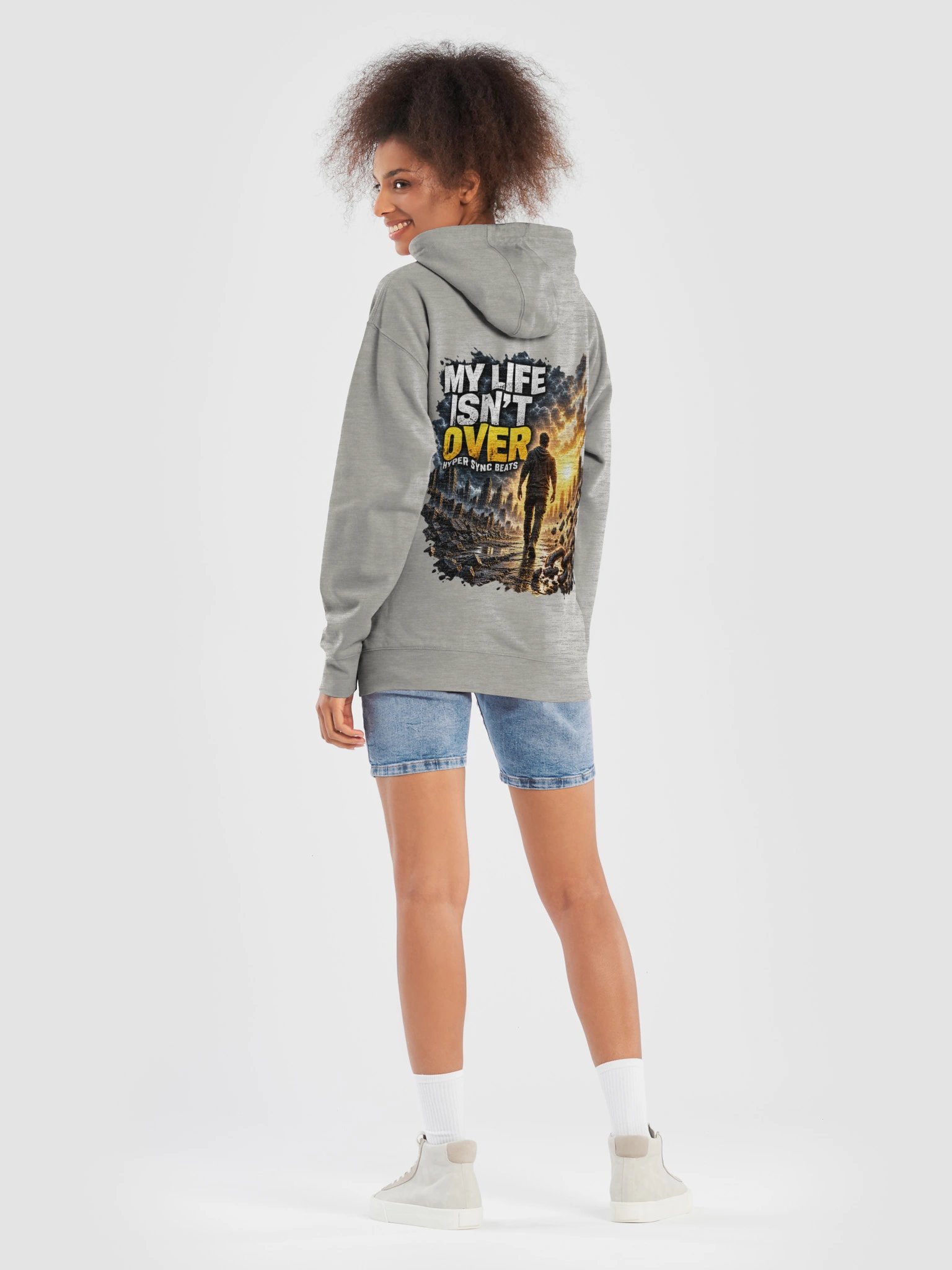 My Life Isn’t Over—Hyper Sync Beats Premium Graphic Hoodie product image (8)