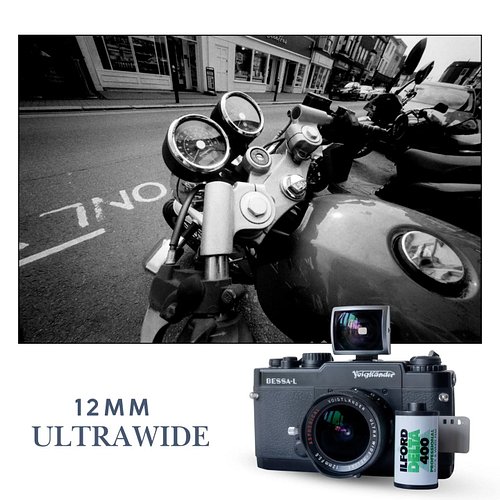 Love walking about with this little lens and camera. Bessa L and 12mm ultrawide. Pushing the delta 400 for a bit more punch o...