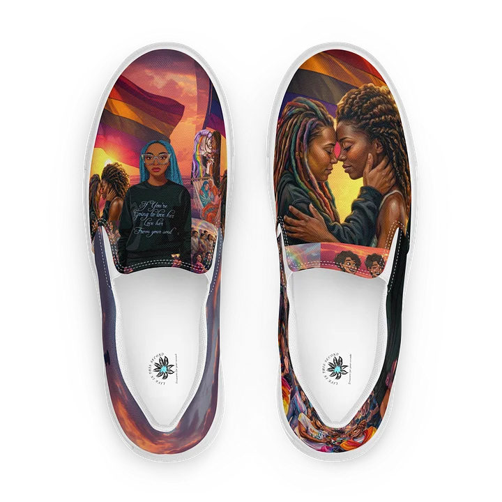 Rainbow Pride Women's Slip-On Canvas Shoes product image (1)