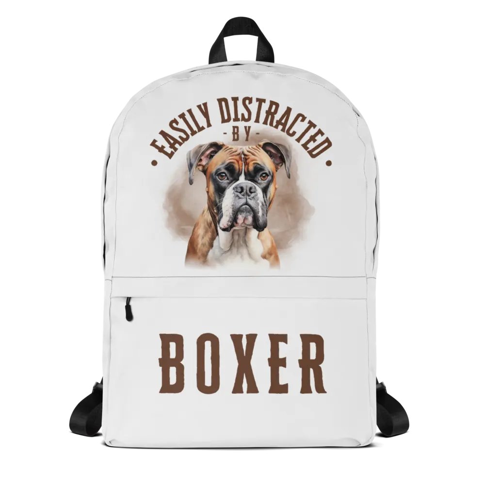 Easily Distracted By Boxer All-Over Print Backpack product image (4)