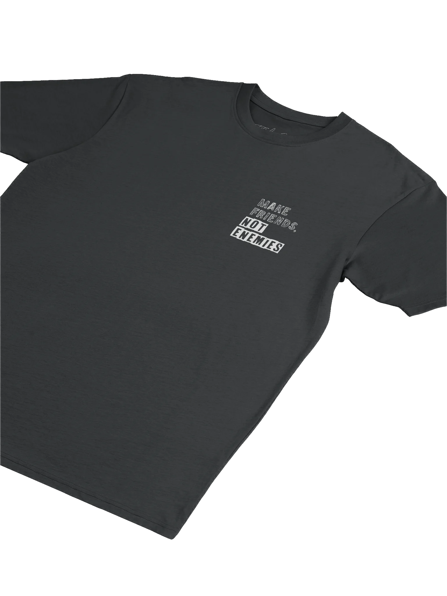 Make Friends Not Enemies Black Tee product image (8)