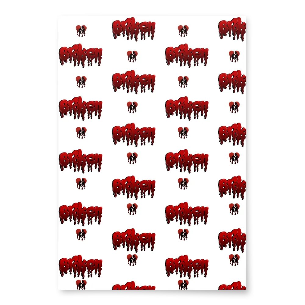 Broken Heart Wrapping Paper product image (4)