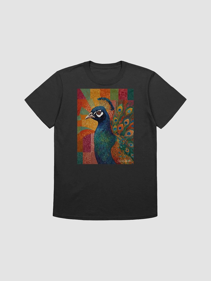 Vibrant Peacock Patchwork T-Shirt product image (2)