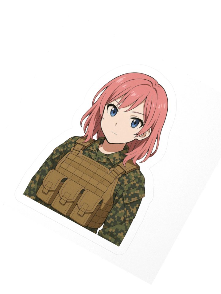 Kawaii Warfighter Sticker product image (2)