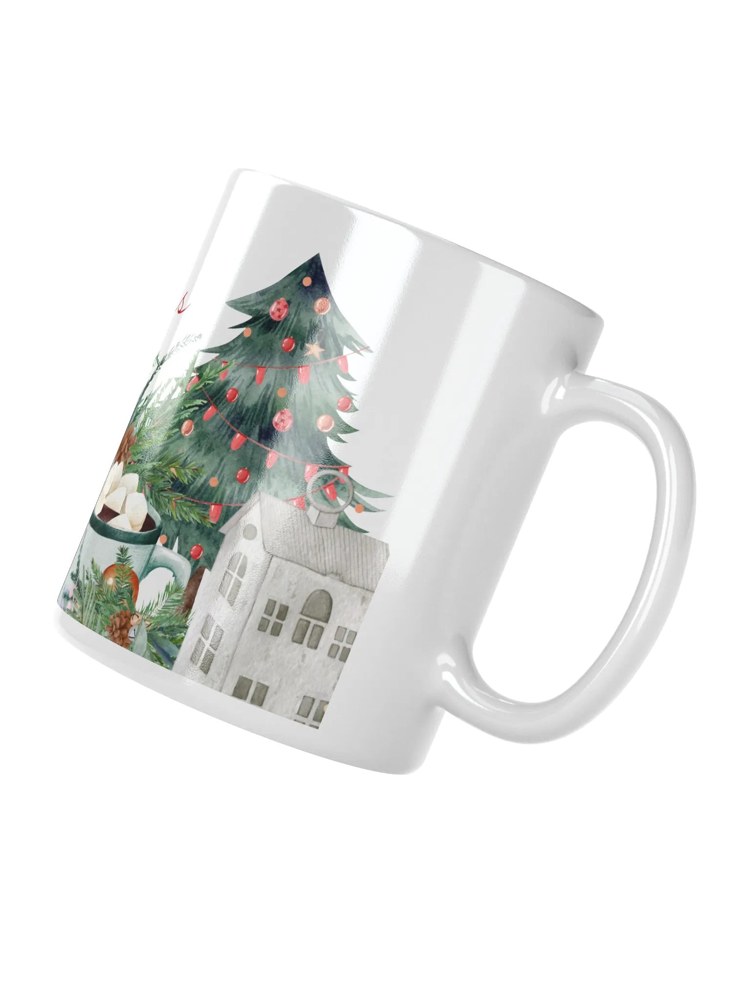 Festive Christmas White Glossy Mug product image (3)