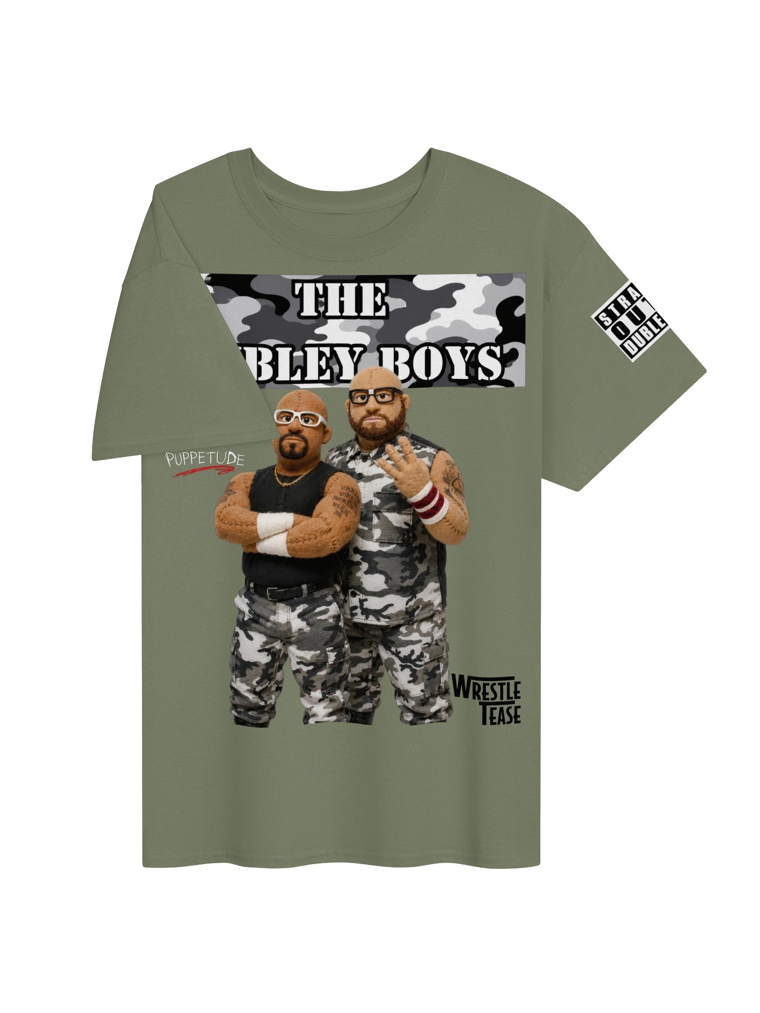 The Dubley Boys Tee V1 Military Green w/ Sleeve print product image (4)