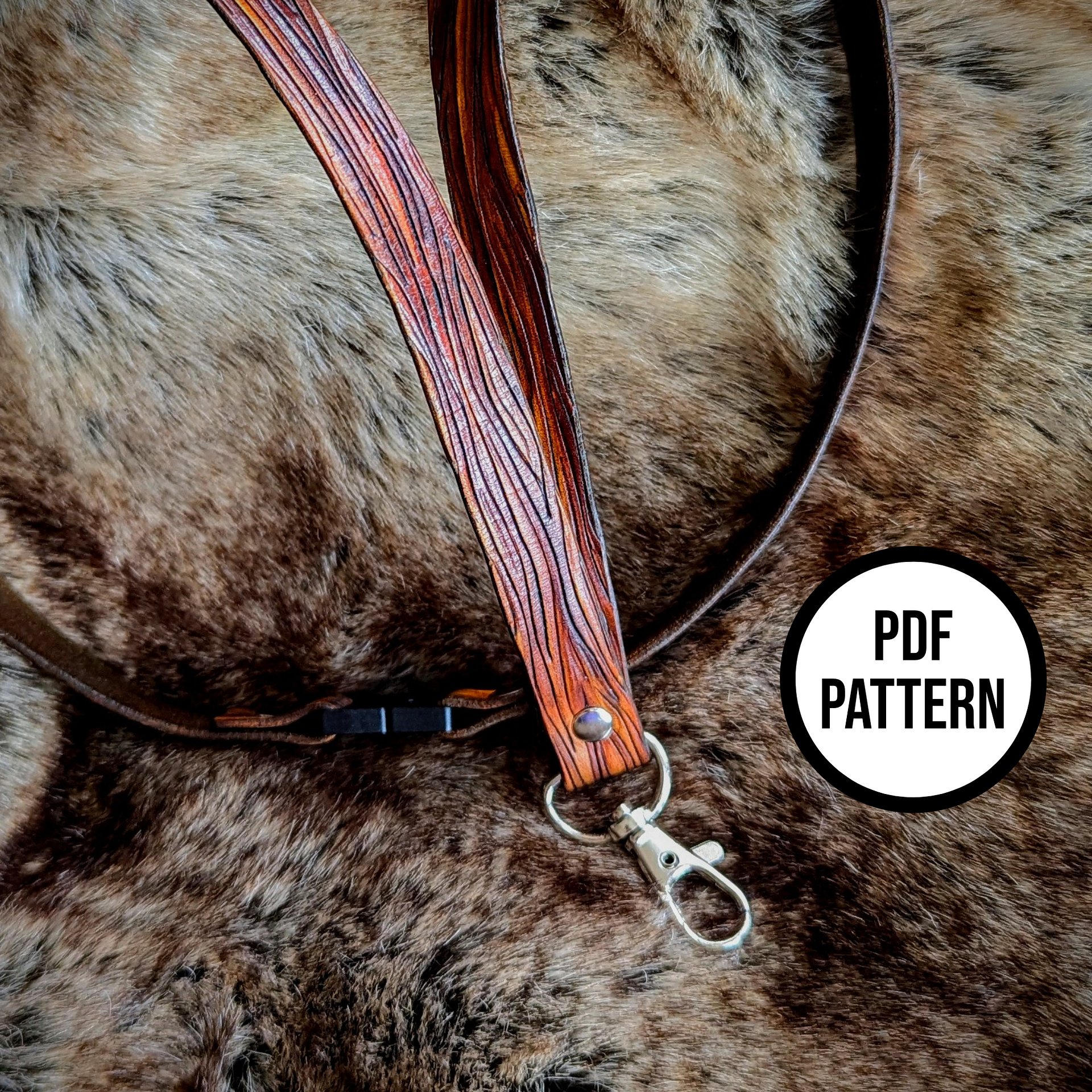 Woodgrain Leather Lanyard Pattern: DIY Leathercraft (PDF) product image (2)