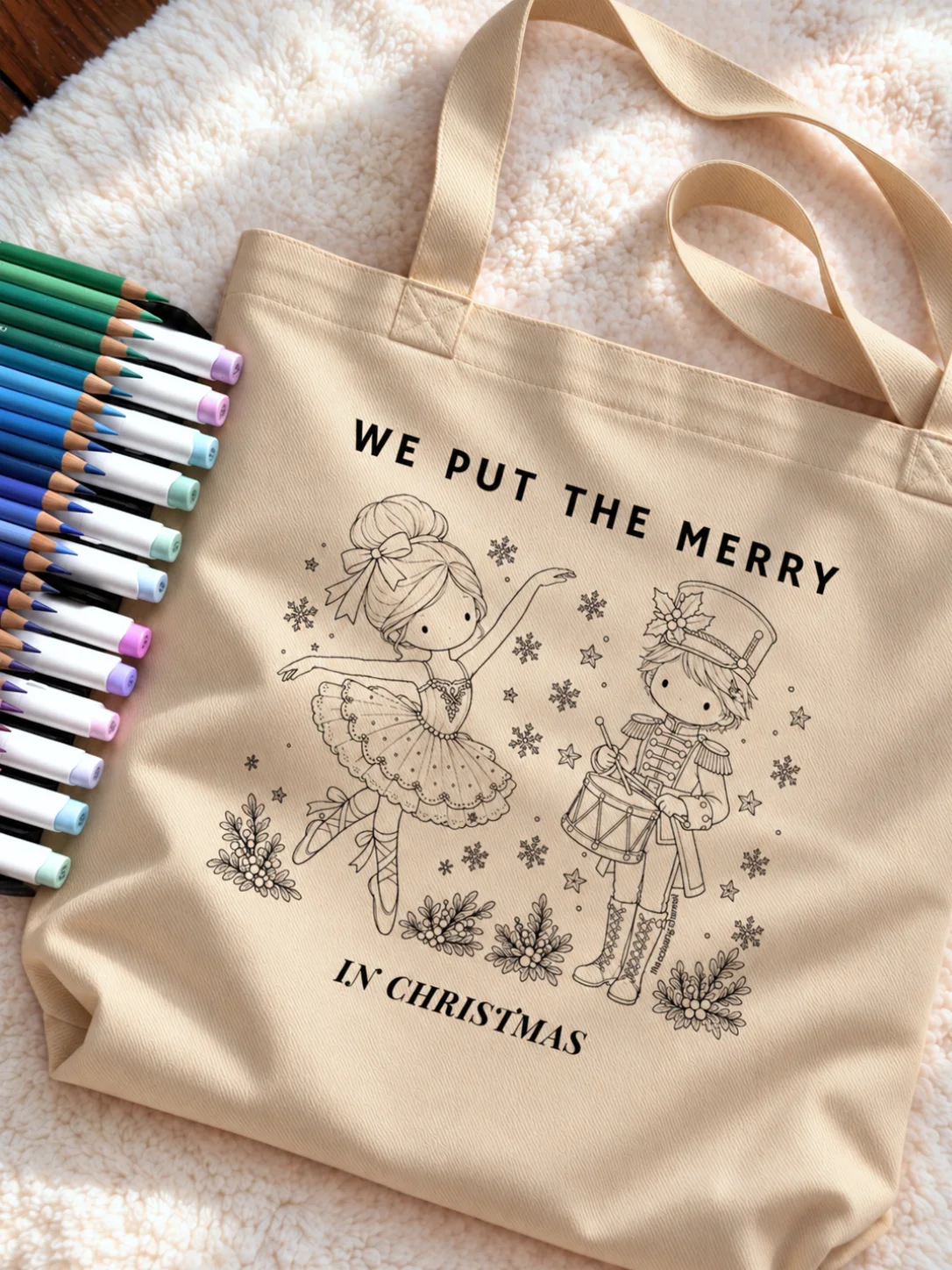 Color Your Own Bag - Merry in Christmas product image (1)