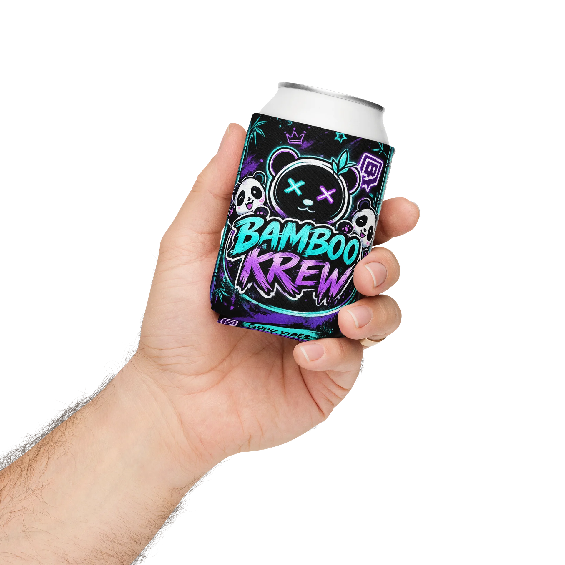 Bamboo Krew Neon Panda Can Cooler product image (4)