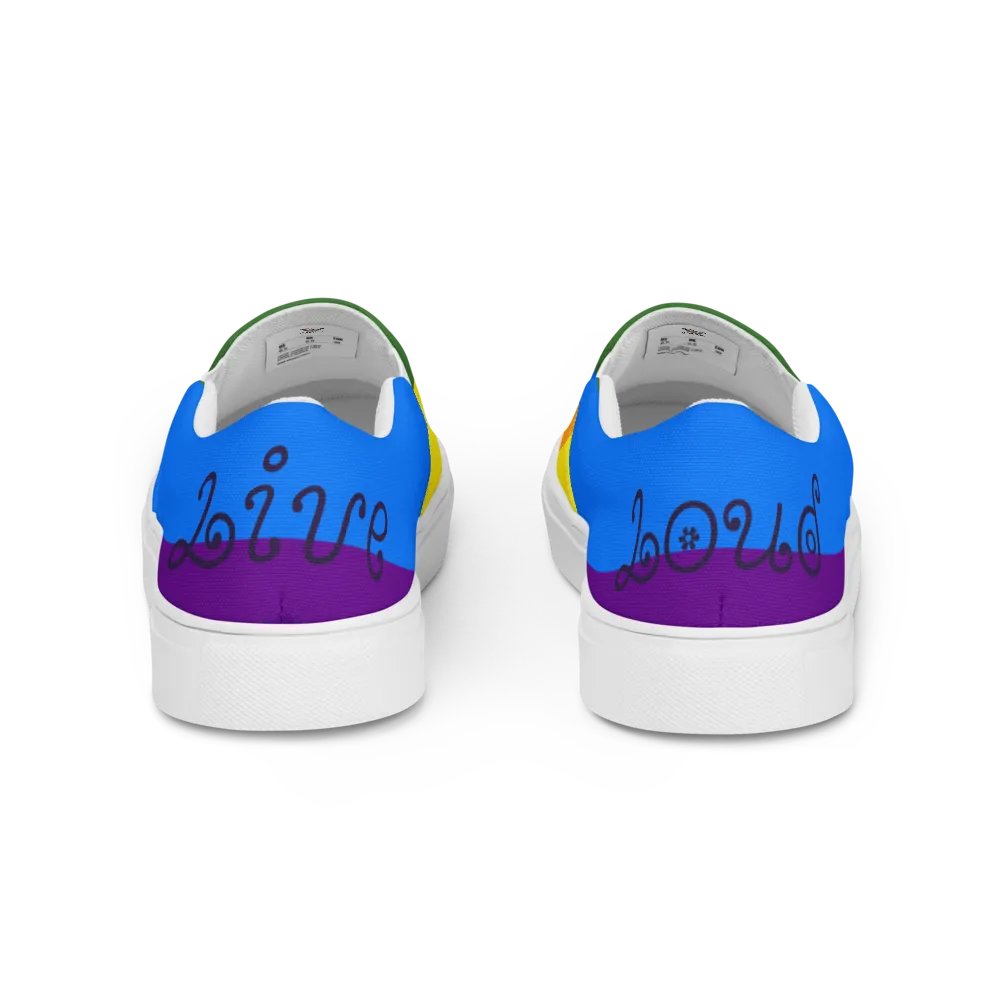 Vibrant 'Live' Striped Slip-Ons product image (4)