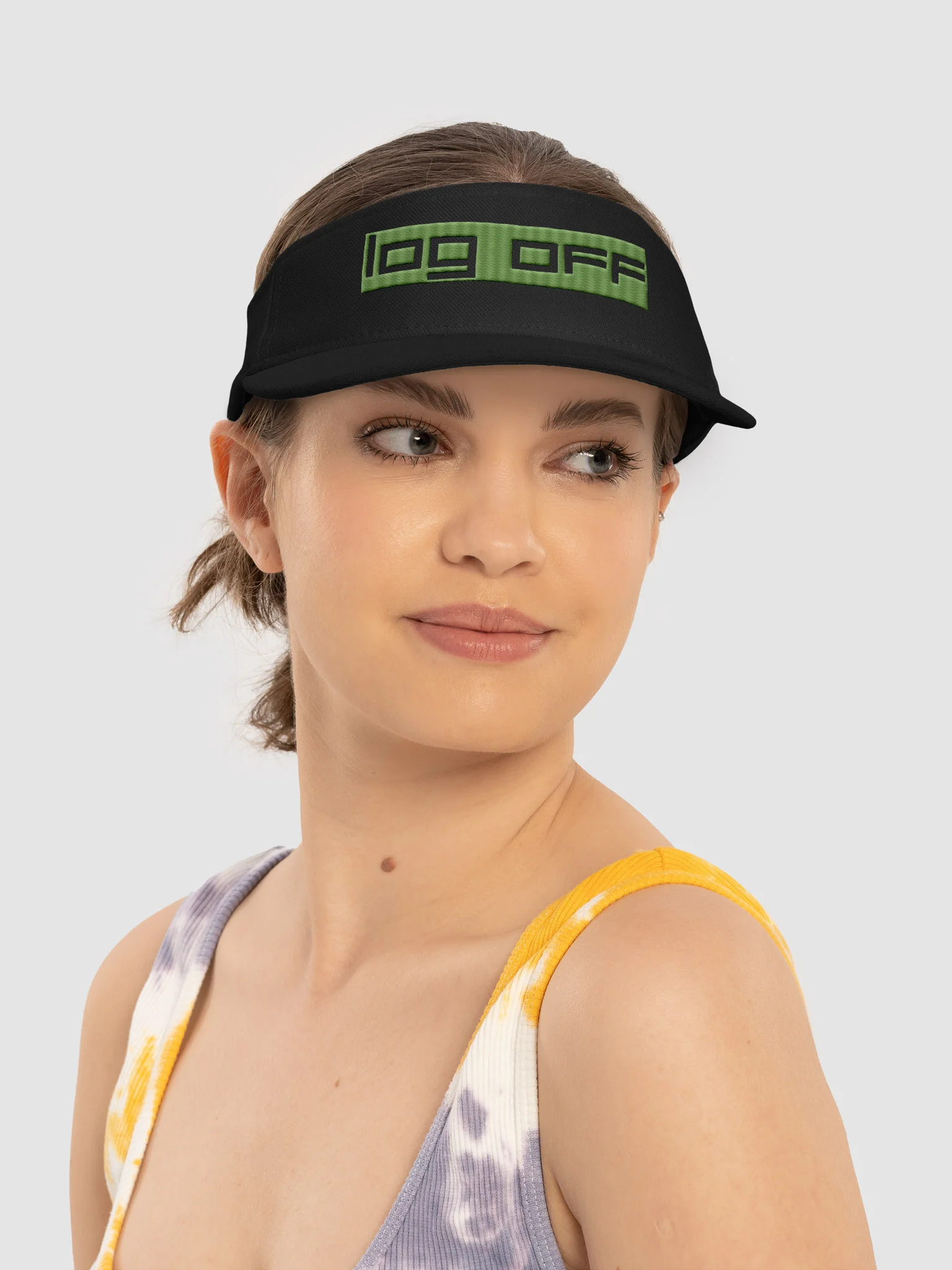 Log Off Embroidered Visor product image (1)