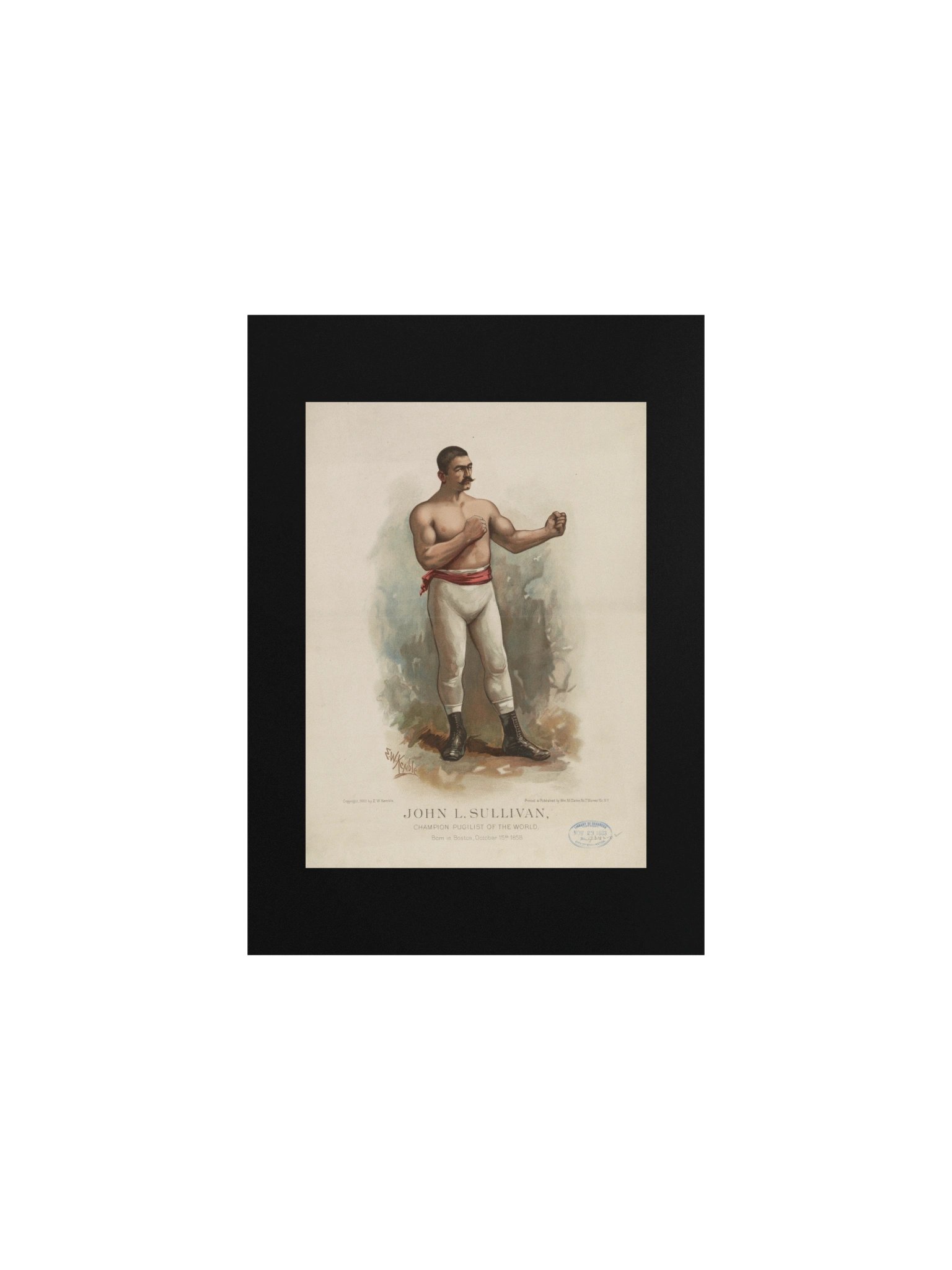 John L. Sullivan Champion Pugilist of the World Print product image (1)
