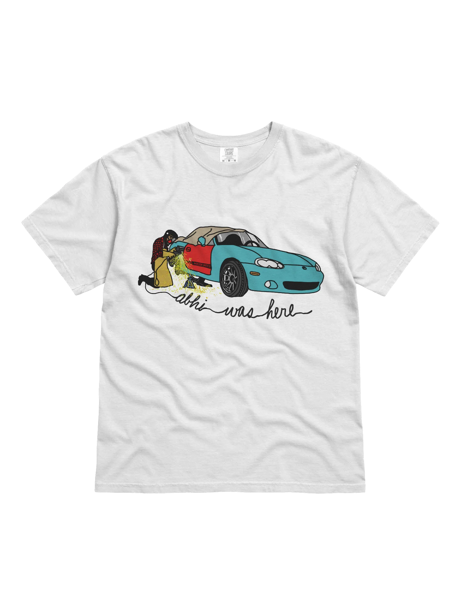 ABHI WAS HERE shirt - white product image (1)