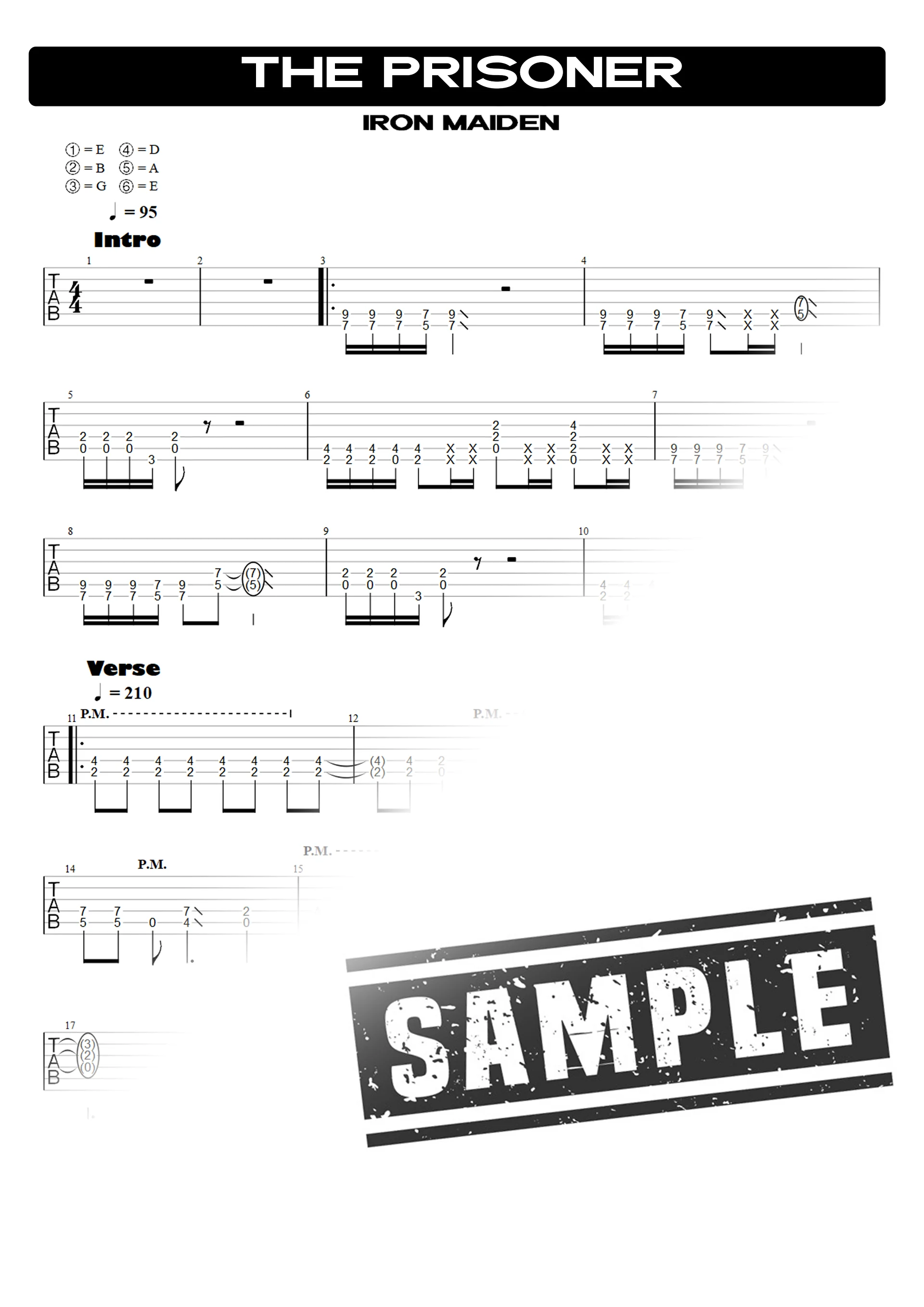 The Prisoner | PDF Tab + Guitar Pro | Iron Maiden product image (2)