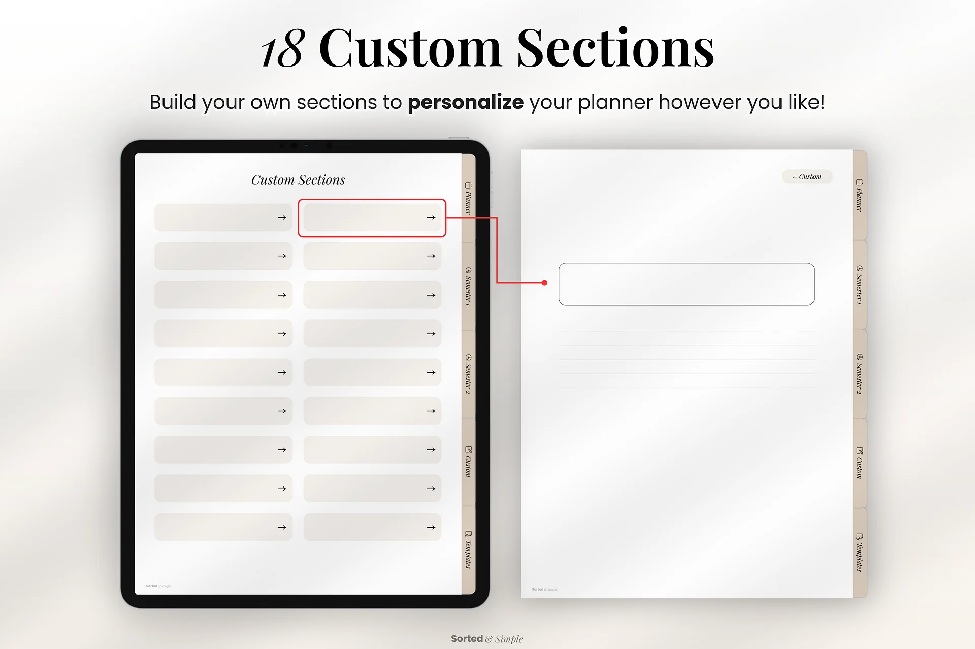 2026/2027 Mid-Year Student Digital Planner Portrait - Oat Beige product image (7)