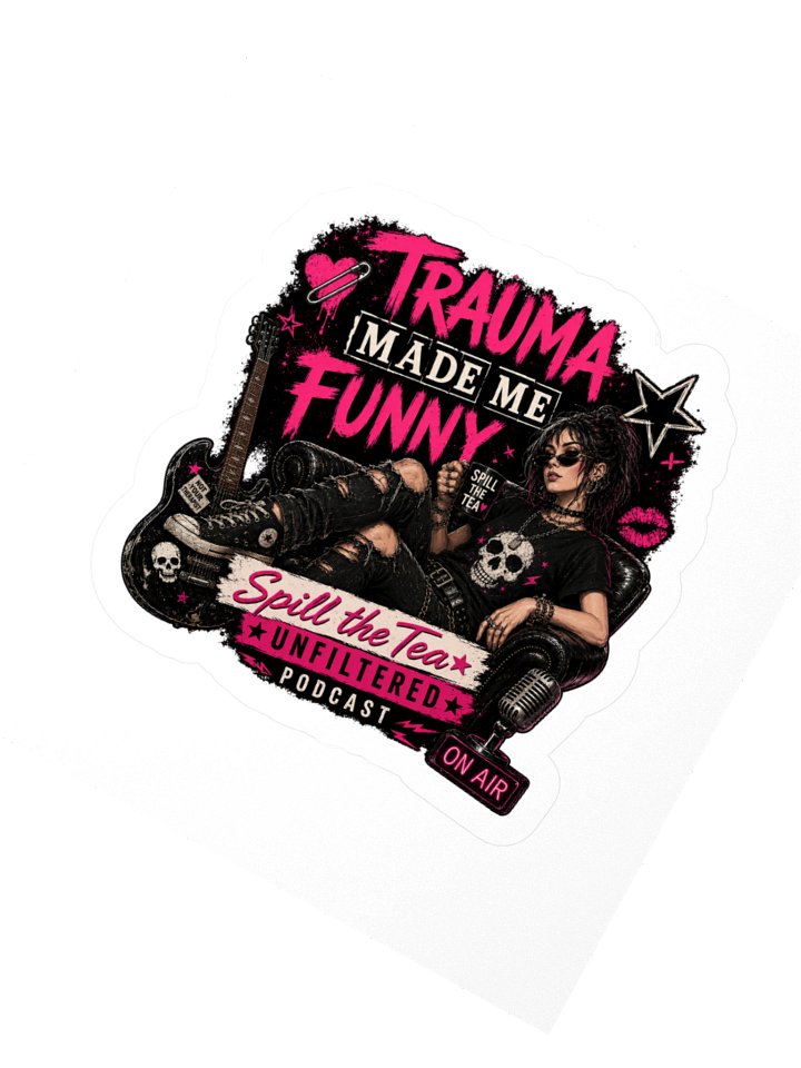 Trauma Made Me Funny Kiss Cut Stickers product image (2)