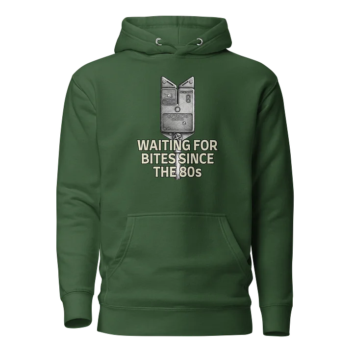 Waiting for Bites Since The 80s Hoodie (Green) product image (1)