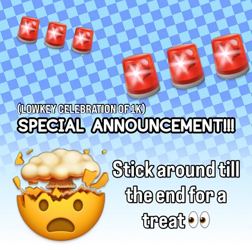 SPECIAL ANNOUNCEMENT + Story Time

Lowkenuinely a celebration of 1,000 followers!

TLDR; I NOW HAVE A MERCH STORE!

LINK IN B...