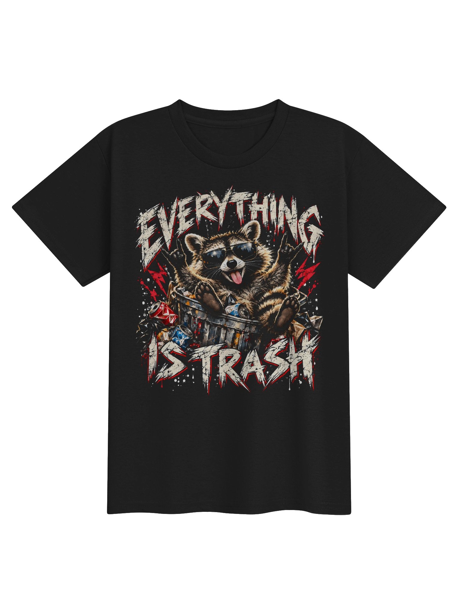 Everything I Trash Raccoon Rock Tee product image (1)