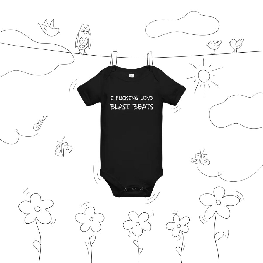 I Love Blast Beats baby onesie product image (12)