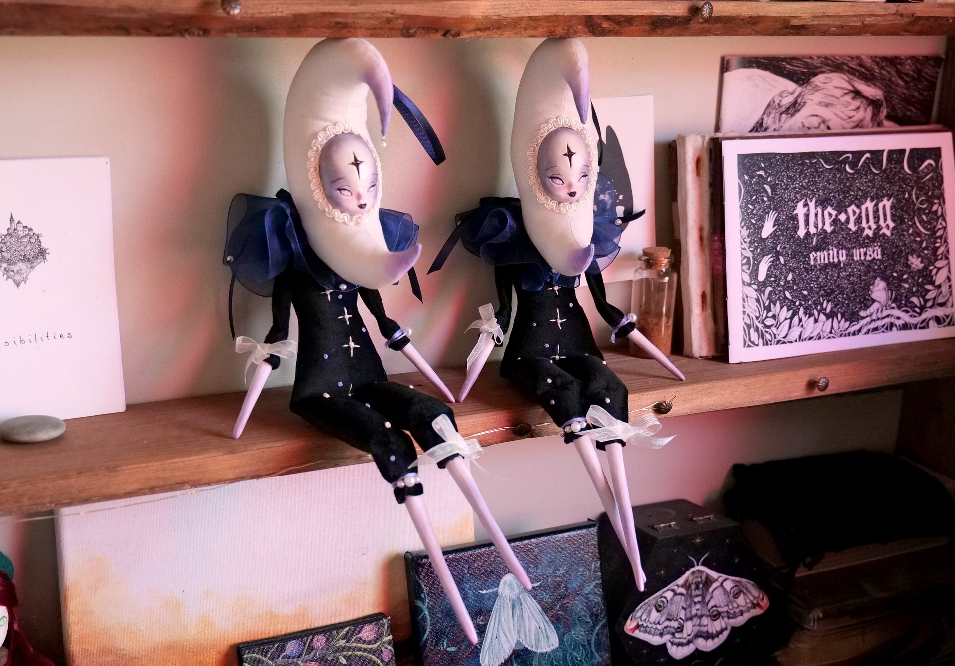 Celestial Moon Art Doll | Luna Noontide | Clay cast limbs & soft body design product image (7)