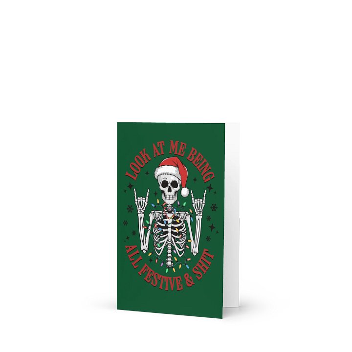 Festive Skeleton Christmas Card product image (1)