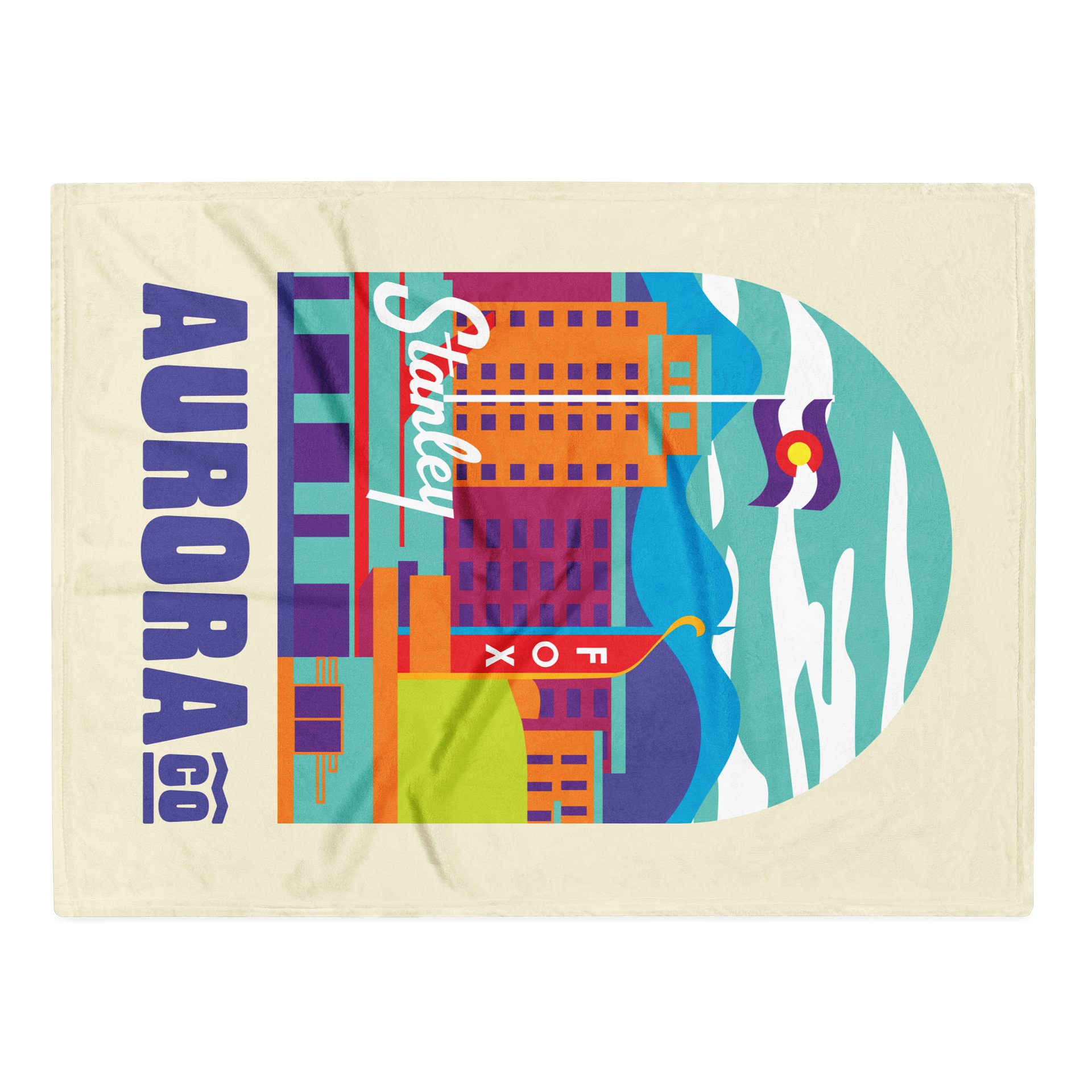 Aurora Cityscape Throw Blanket (Multicolor) product image (4)