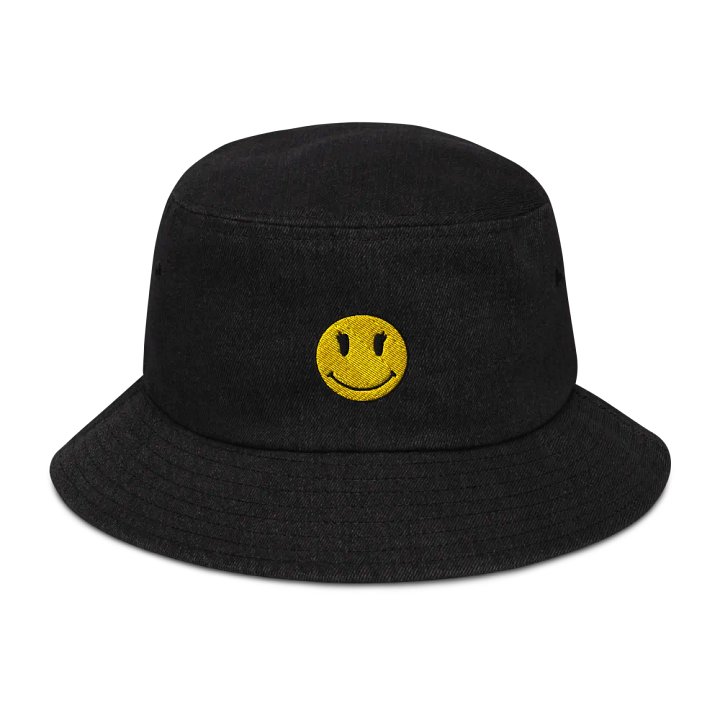 STAY CUTE STAY HAPPY DENIM BUCKET HAT product image (1)