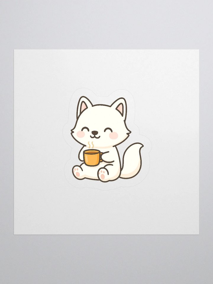 Arctic Fox Tea Time Sticker product image (3)